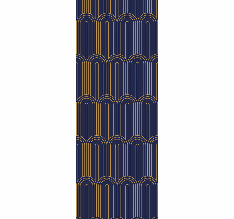 Gebogen lijnpatroon moderne behangpapier - TenStickers