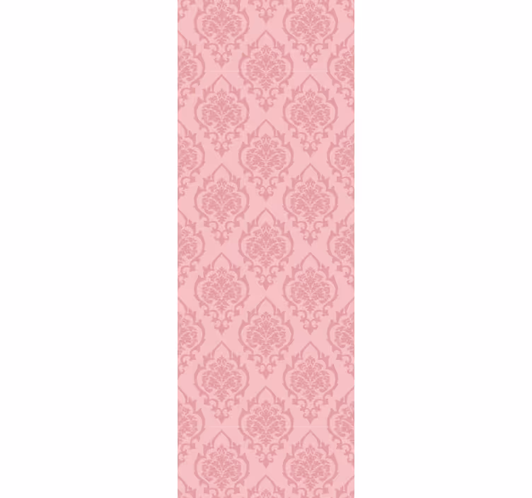 Roze bloemenpatroon barok behangpapier - TenStickers
