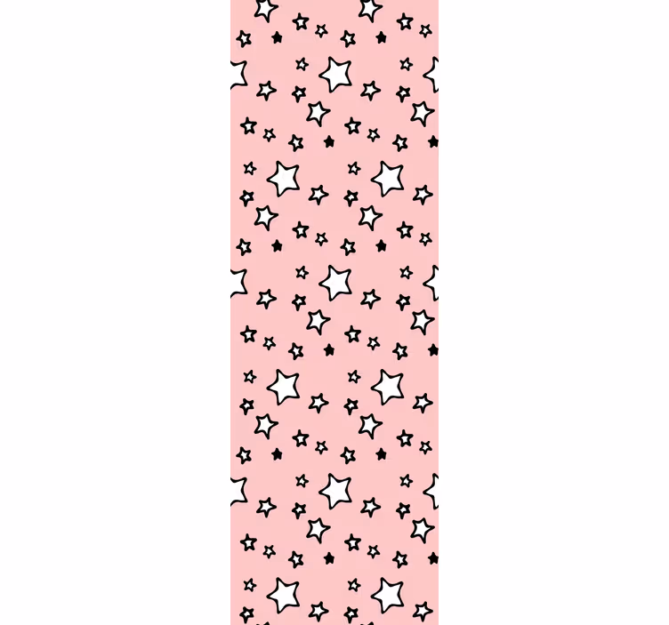 Roze sterren ontwerp babykamer behang - TenStickers