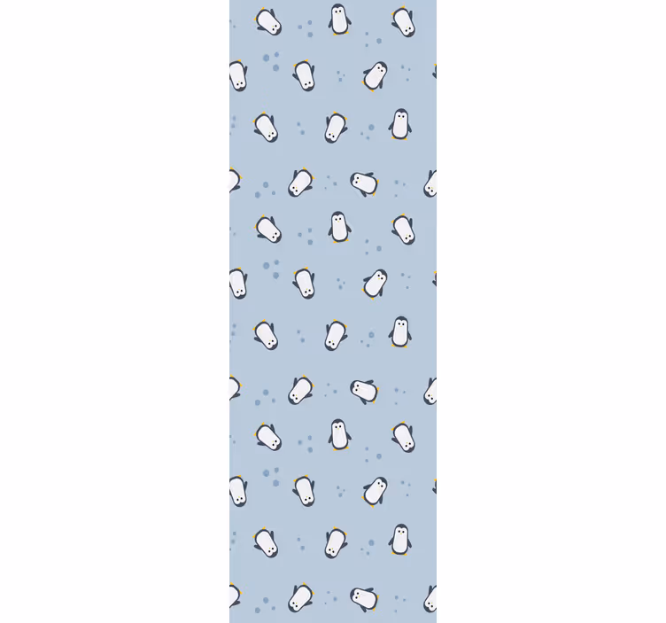 Speels pinguïnpatroon behangpapier kinderkamer - TenStickers