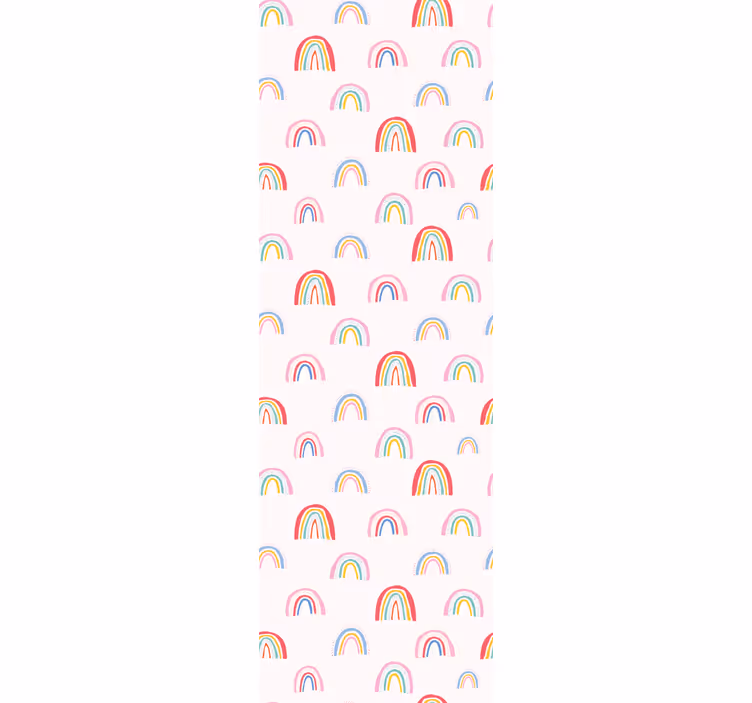 Kleurrijke regenboogpatronen behangpapier kinderkamer - TenStickers