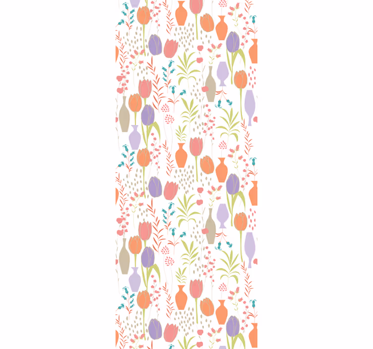 Gestileerde bloemenpatronen bloemen behang - TenStickers