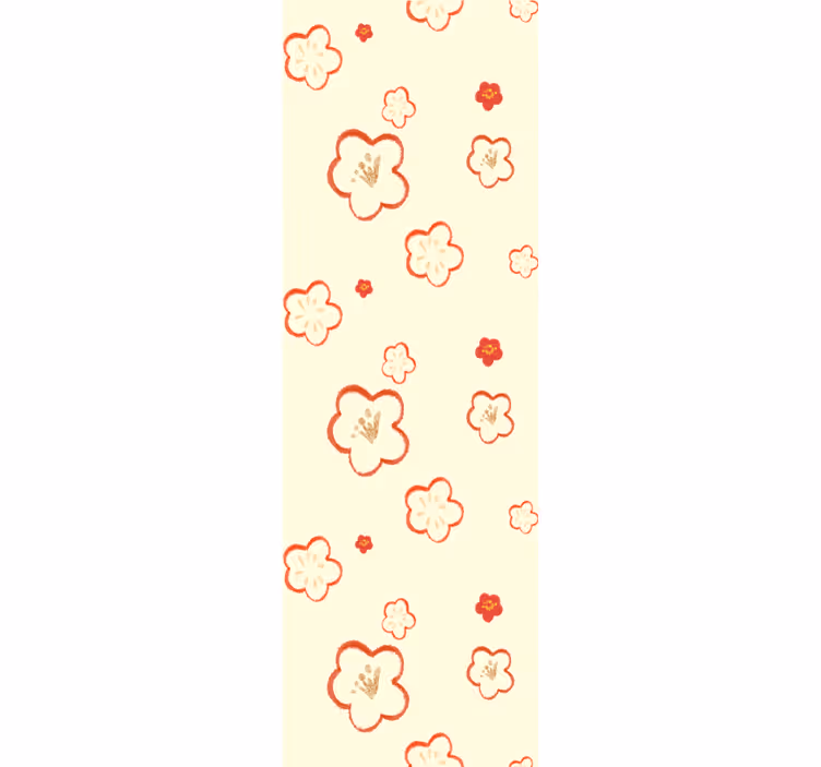 Delicate bloemenpatronen bloemen behang - TenStickers
