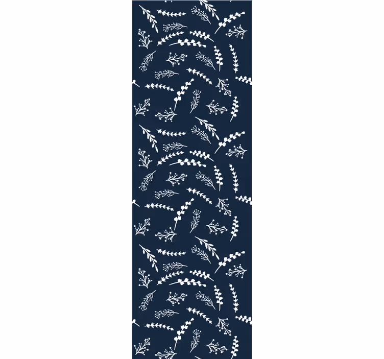 Delicaat blauw patroon behang bladeren - TenStickers