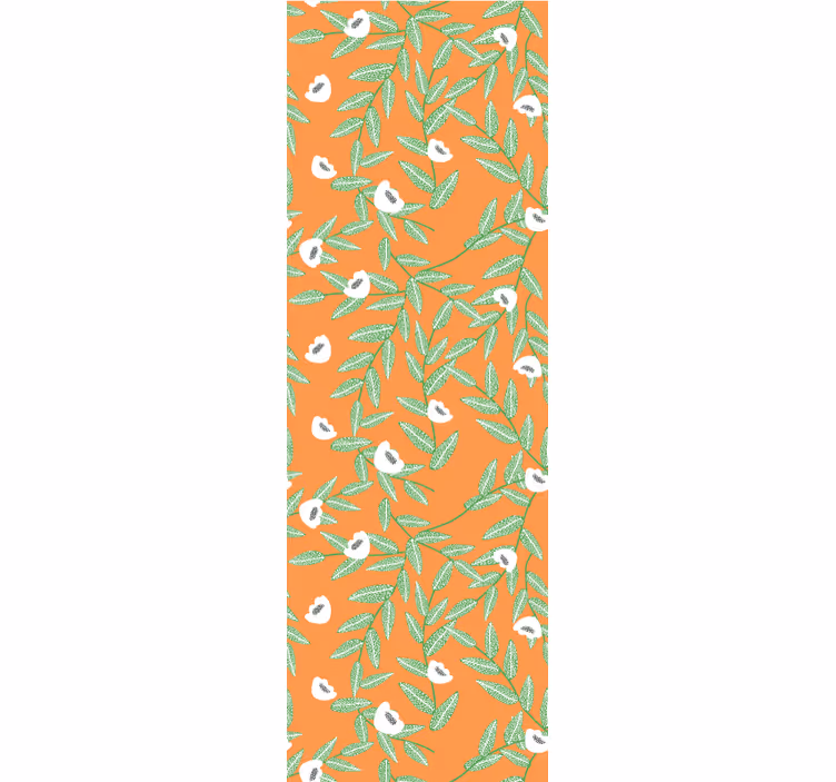 Botanische bladcompositie bloemen behang - TenStickers