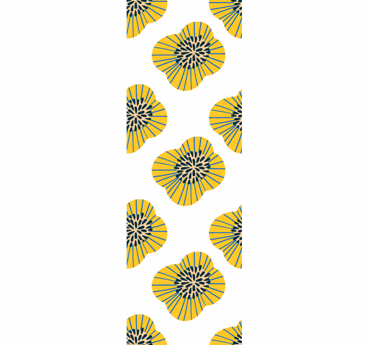 Stijlvol bloemenpatroon bloemen behang - TenStickers