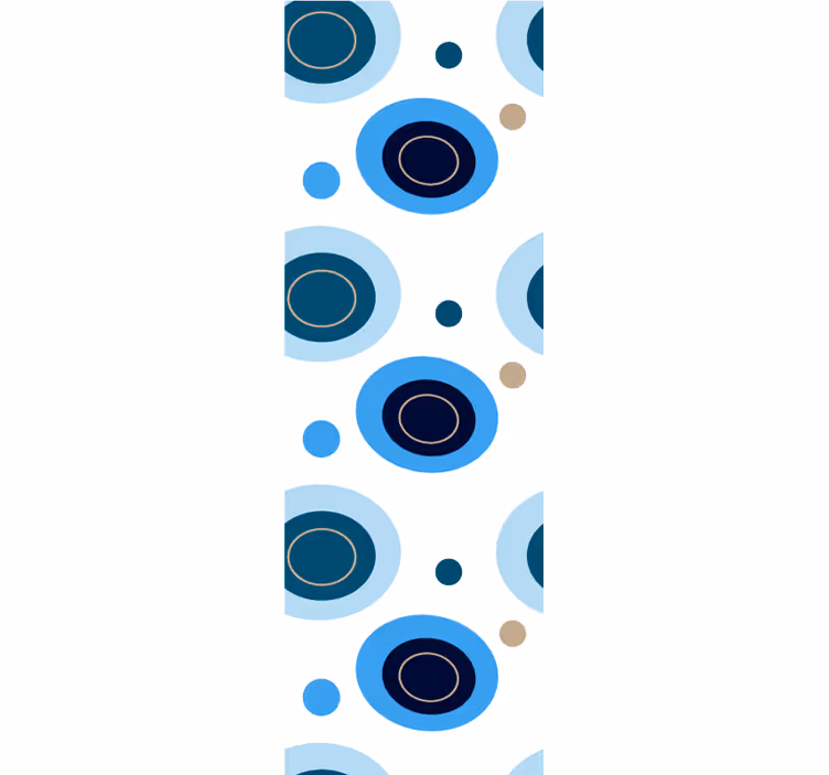 Cirkelvormige abstracte motieven stippenbehang - TenStickers