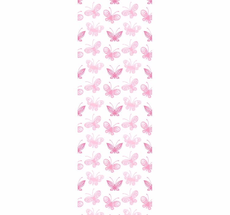 Roze tinten vlinders behang - TenStickers