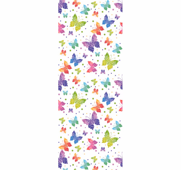 Kleurrijk patroon voor baby's vlinders behang - TenStickers