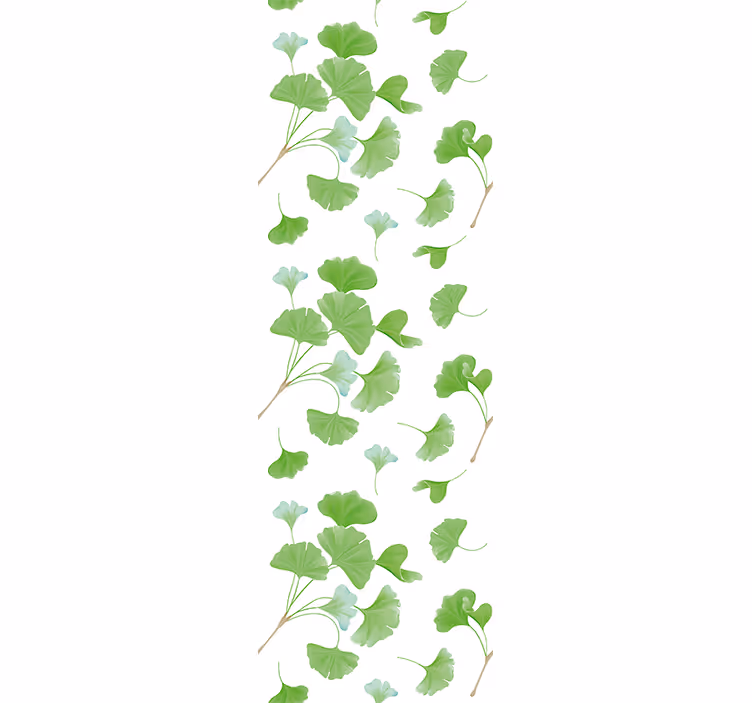 Behang bladeren ginkgo biloba patroon - TenStickers