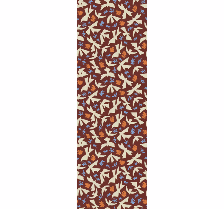 Gestileerde natuurmotieven behang bloemsierkunst - TenStickers