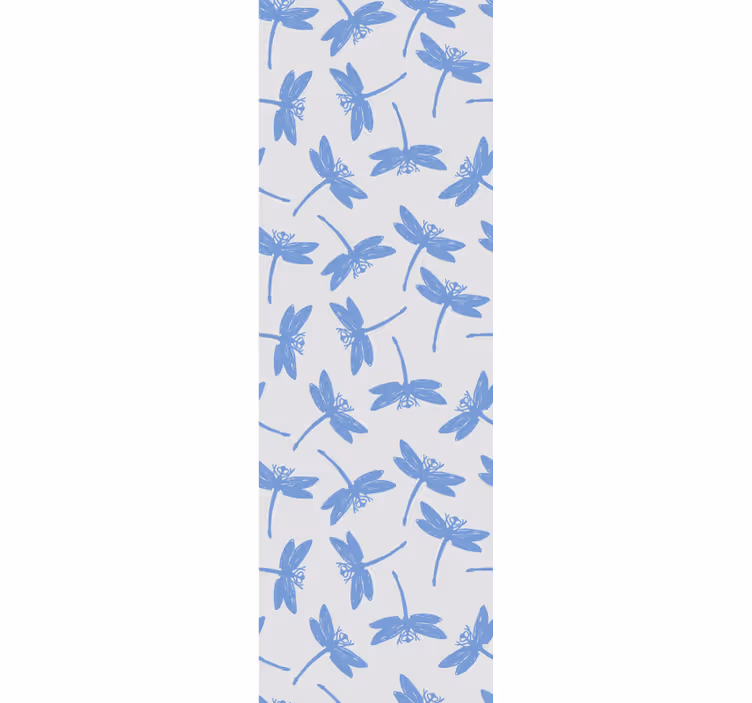 Blauw libellenpatroon dieren behang - TenStickers