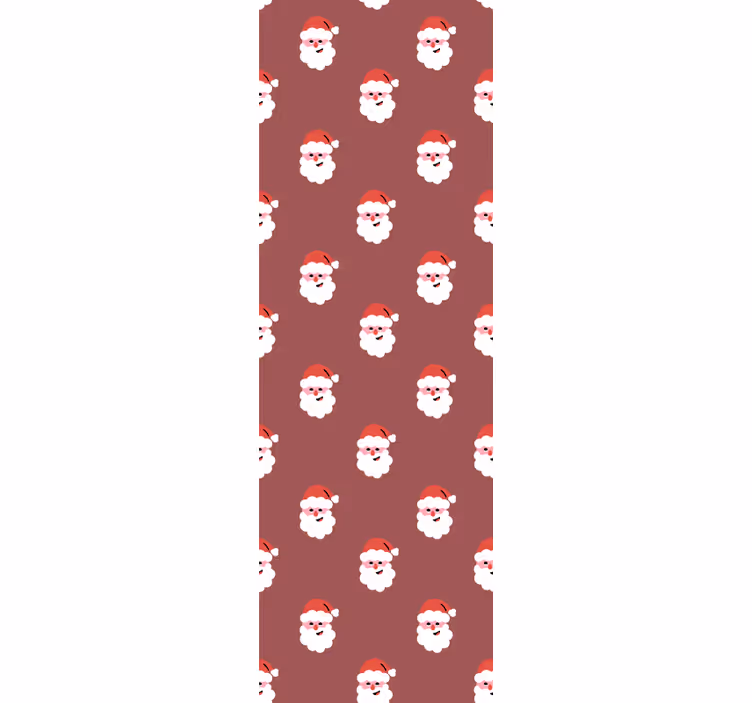 Patroon van de kerstman behang kerst - TenStickers