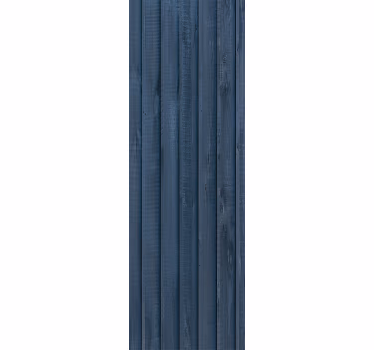 Getextureerde blauwe panelen behang houtlook - TenStickers