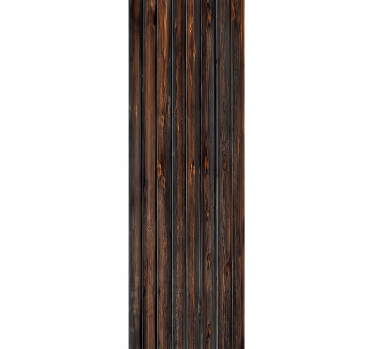 Elegante donkerbruine panelen behang houtlook - TenStickers