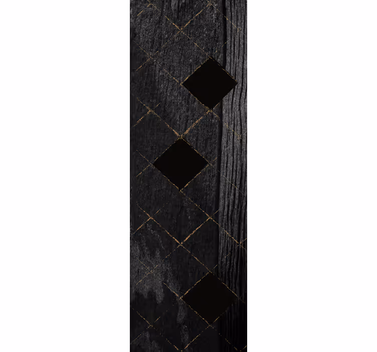 Zwart elegant patroon behang tegels - TenStickers