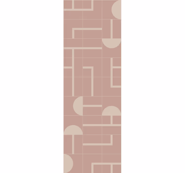 Beige zachte vormen behang geometrisch - TenStickers