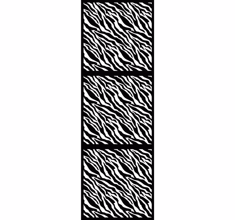 Tegels met zebrapatroon behang badkamer - TenStickers