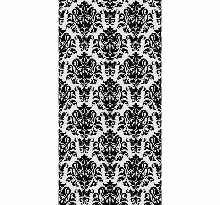 Elegant monochroom patroon barok behangpapier - TenStickers