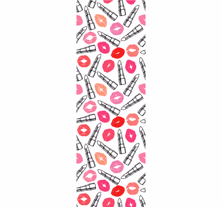Kus en lippenstift gepersonaliseerd behang - TenStickers