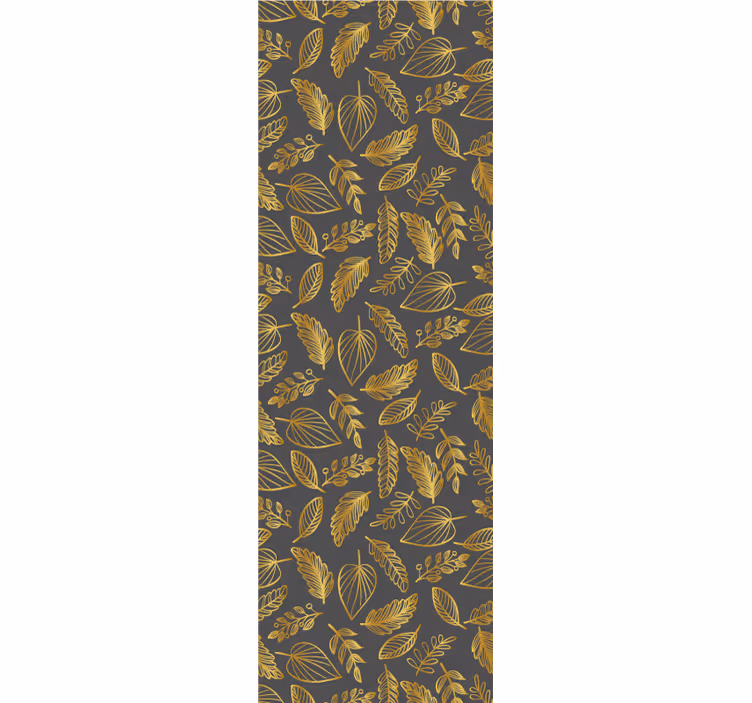 Elegant gouden effectpatroon behang bladeren - TenStickers