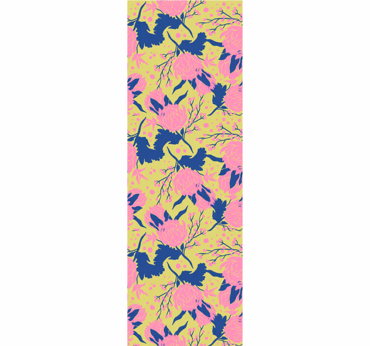 Levendig bloemenpatroon bloemen behang - TenStickers