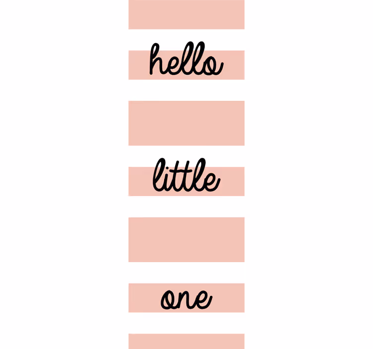 Hallo op beige strepen behang letters - TenStickers