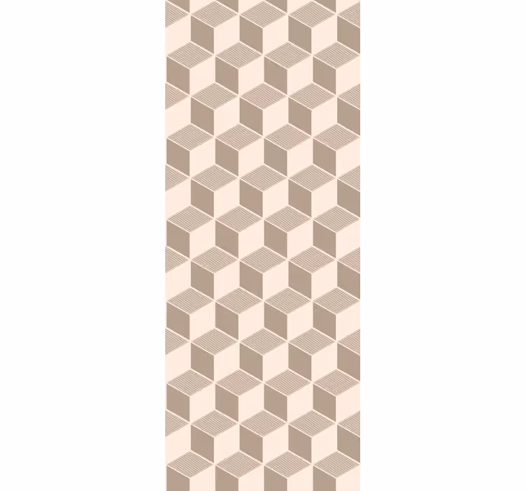 Stijlvol kubuspatroon behang geometrisch - TenStickers