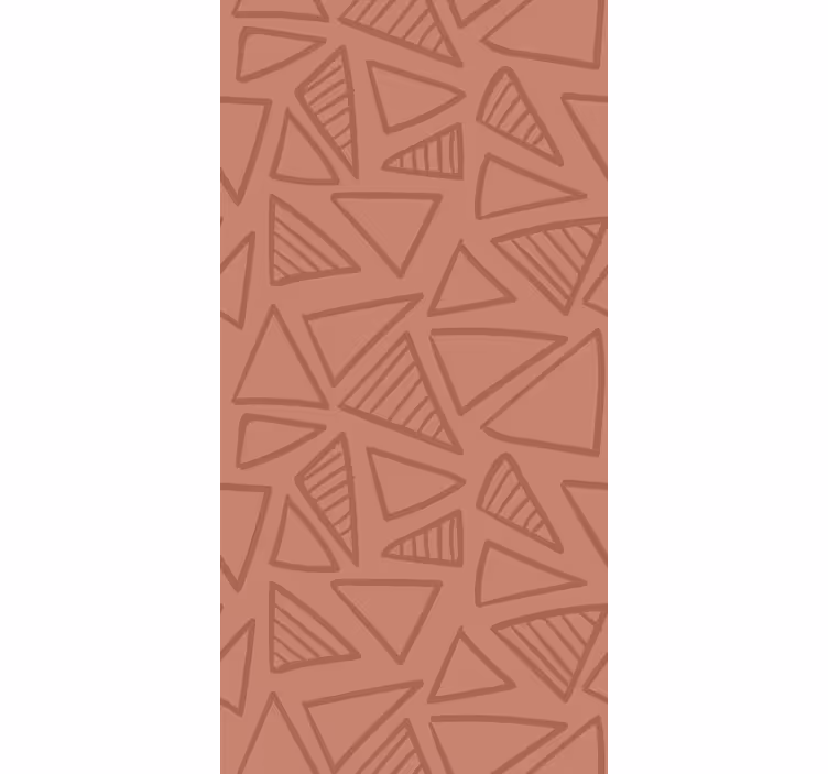 Abstract rood patroon behang geometrisch - TenStickers