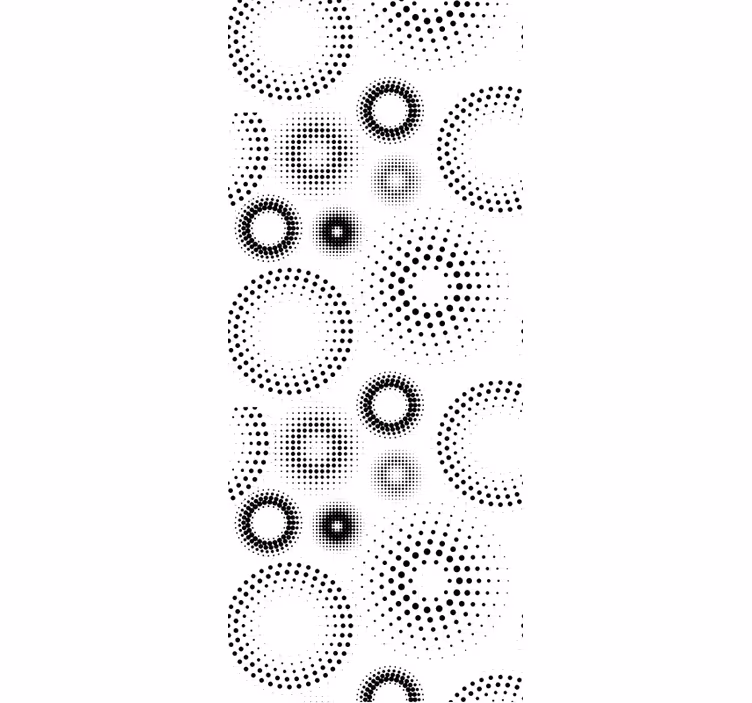 Pointillistische meetkunde stippenbehang - TenStickers