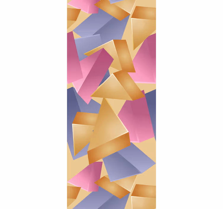 Abstracte vormen arrangement behang geometrisch - TenStickers