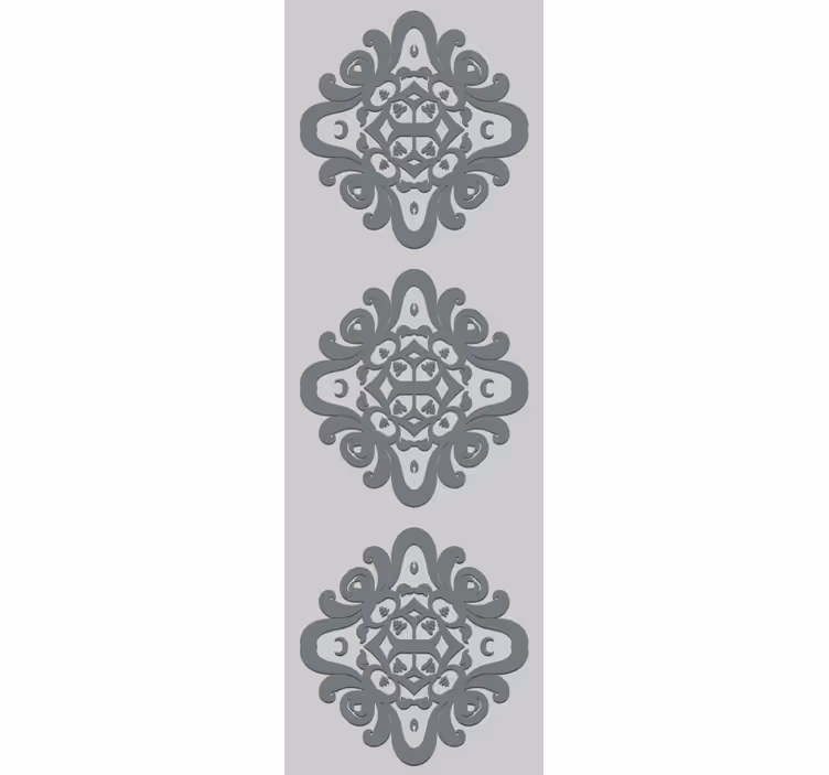 Ingewikkelde bloemenpatronen barok behangpapier - TenStickers