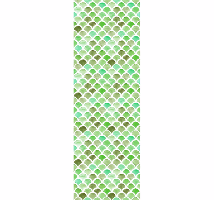 Gekarteld groen patroon behang print - TenStickers