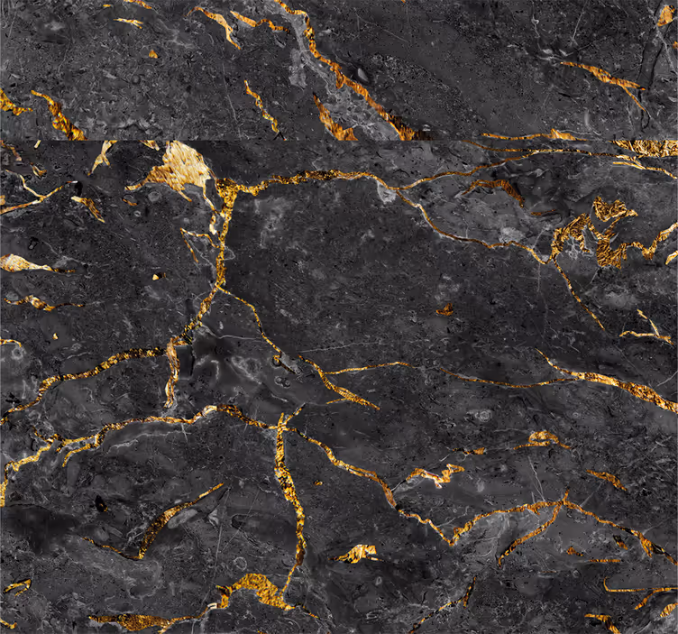 Marmer behang Zwart goud marmer imitatie - TenStickers
