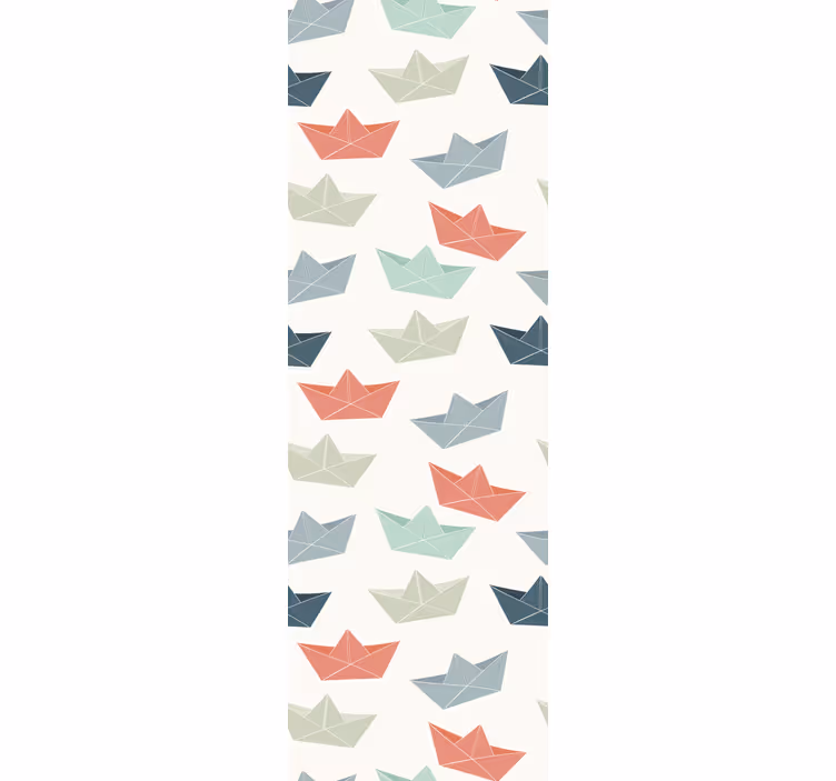 Origami boten behangpapier kinderkamer - TenStickers