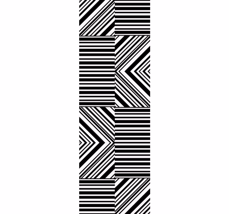 Abstract ontwerp behang zwarte zebraprint  - TenStickers