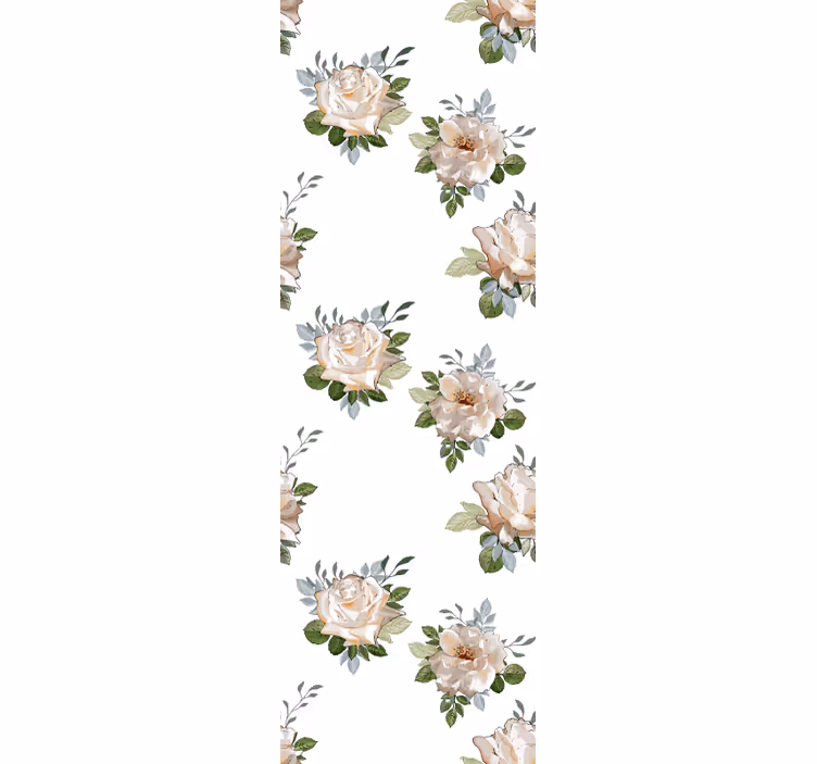Elegante gouden rozen bloemen behang - TenStickers