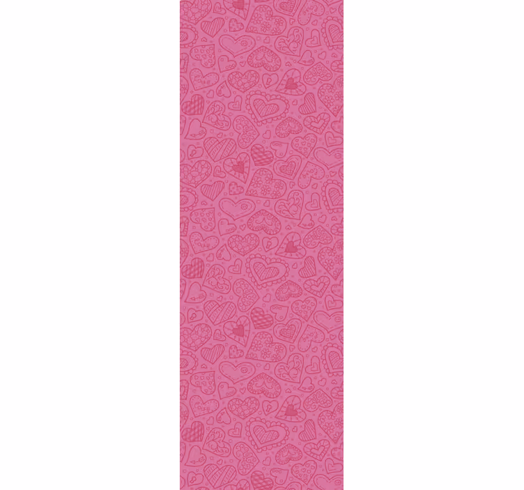 Charmante hartvormen roze behang - TenStickers