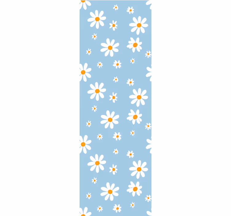 Madeliefjespatroon bloei bloemen behang - TenStickers