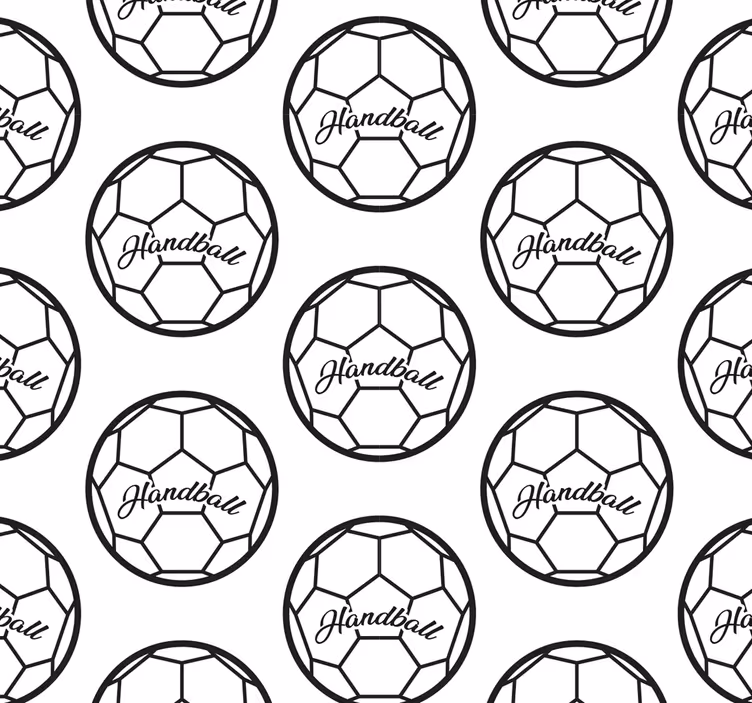 Handbalpatroon behang tienerkamer - TenStickers