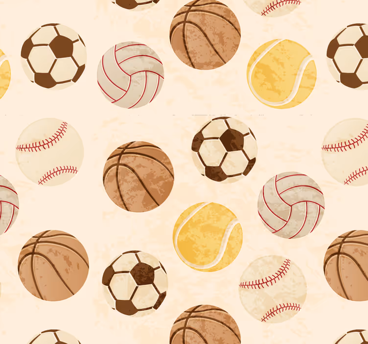 Vintage bol patroon vintage behang - TenStickers