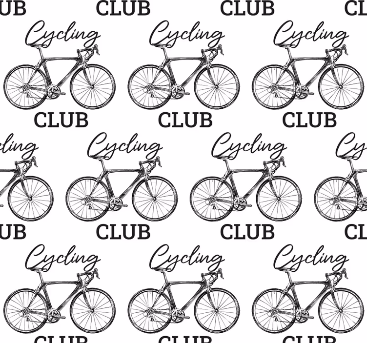 Wielerclub behang woonkamer - TenStickers