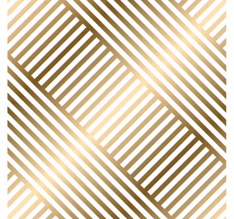 Geometrische gouden lijnen behangpapier ingang - TenStickers
