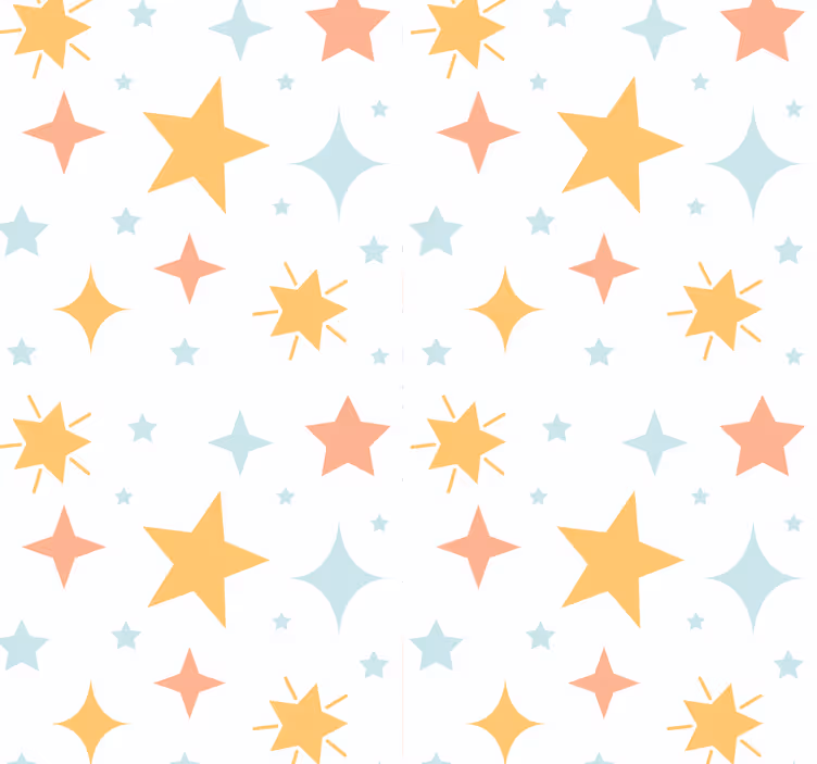 Sterrenpatroon behang sterren - TenStickers