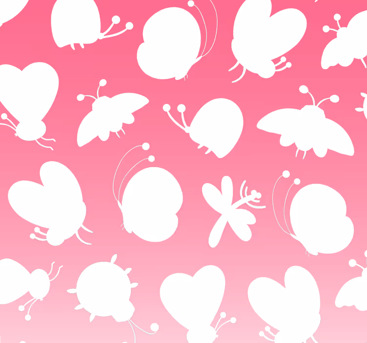Vlinderpatroon vlinders behang - TenStickers