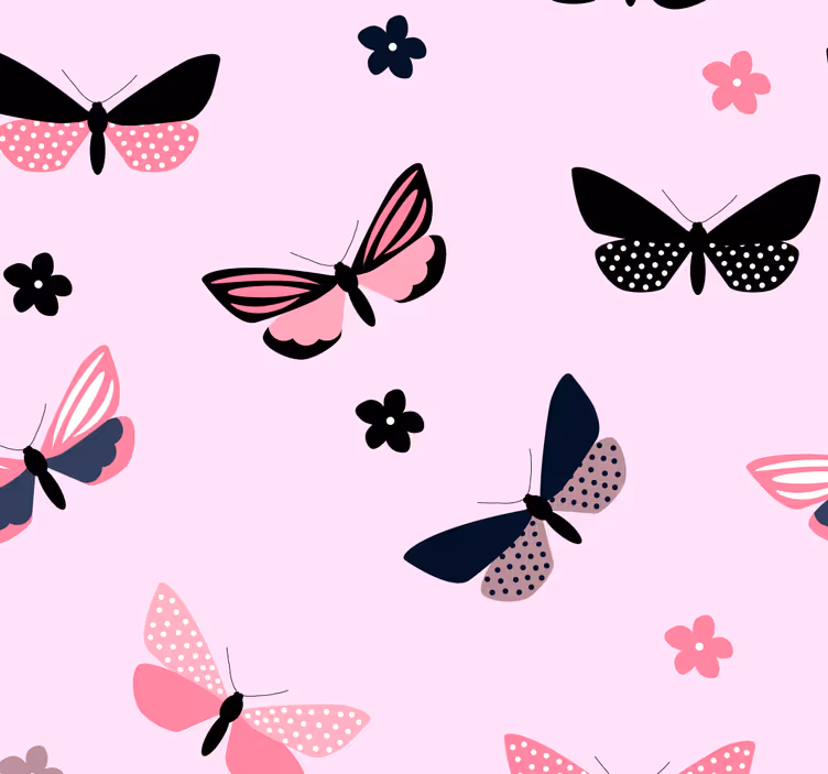 Vlinder motief vlinders behang - TenStickers