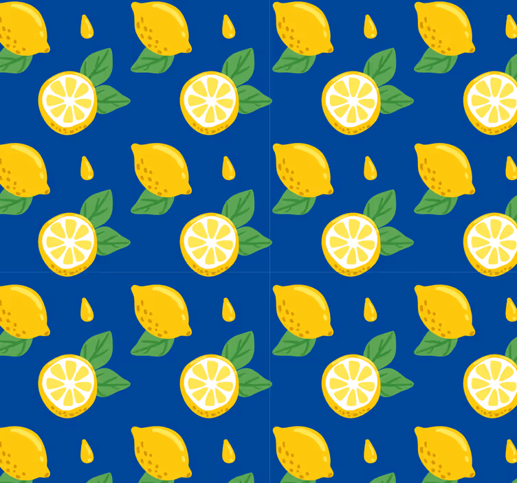 Citruspatroon ontwerp behangpapier natuur - TenStickers