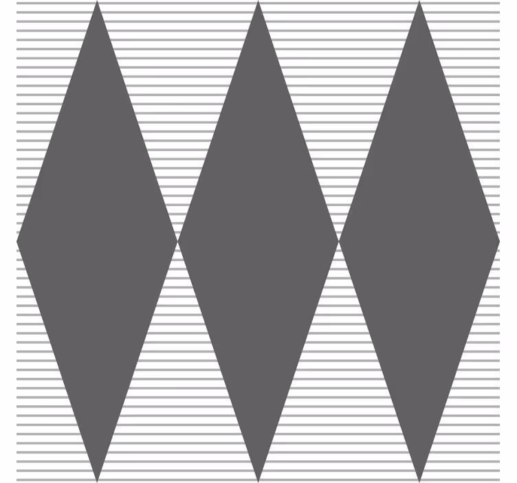 Grijs ruitpatroon geometrisch behang - TenStickers