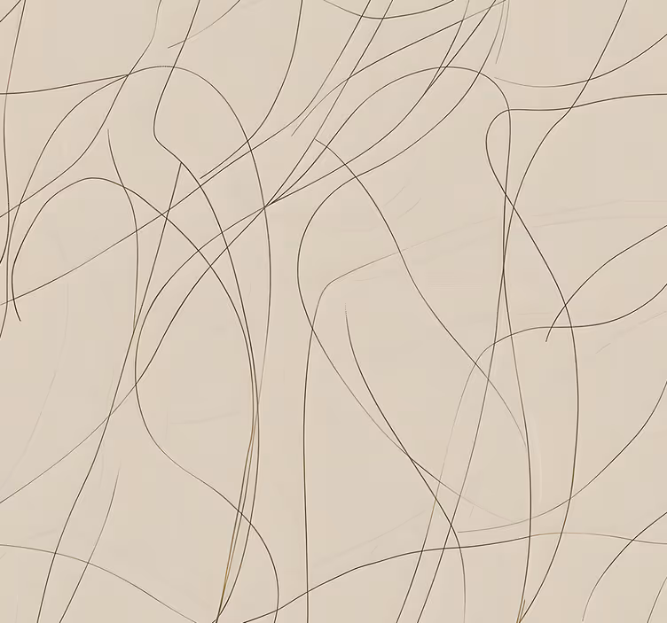 Beige ontwerp fijne lijnen behang abstract - TenStickers