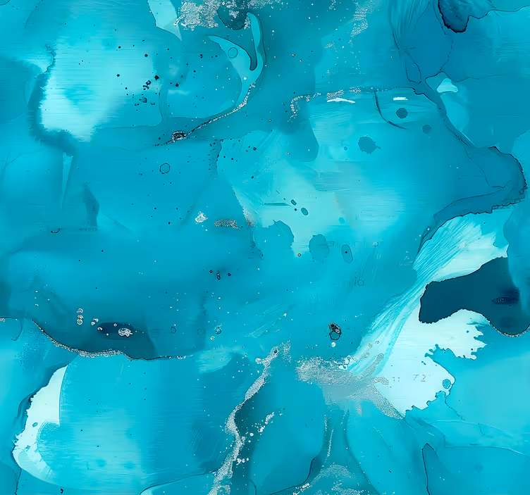 Blauwe waterverf behang abstract - TenStickers